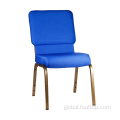 Modern Chair For Church Iron Frame Fabric Upholstery Stackable Church Chair Factory